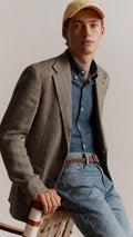Grey Textured Blazer